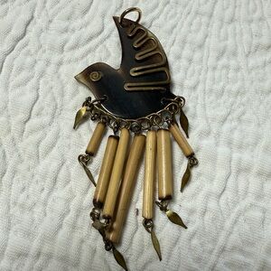 Vintage Bird Pendant Necklace